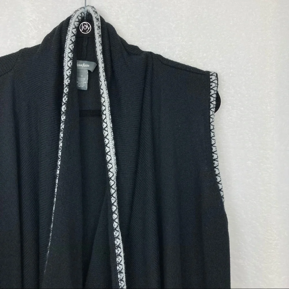Neiman Marcus Women’s Waterfall Open Vest Duster sz Medium Wool Blend